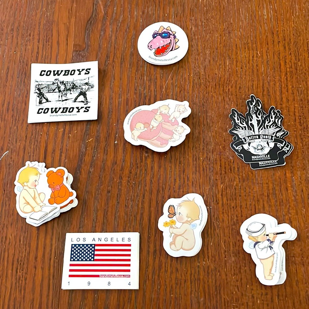 BRANDY MELVILLE STICKERS (21 stickers)
